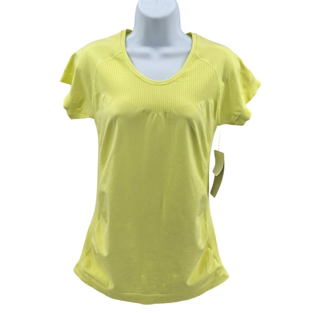 Z by Zella Activewear Top WMNS M Green Charlock Pullover Seamless Short Sleeve